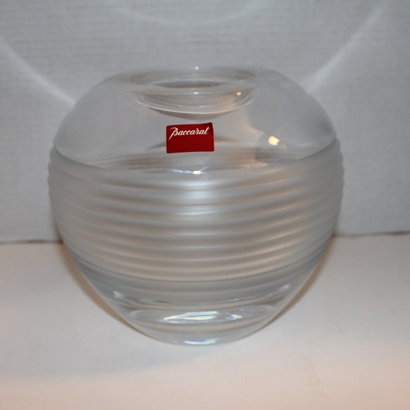 Baccarat Lalique Crystal Boule Vase - Picture 1 of 3